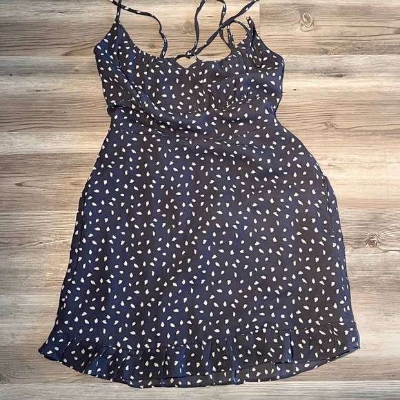 Abercrombie Tie Front Mini Dress size Small Tall - Picture 3 of 4